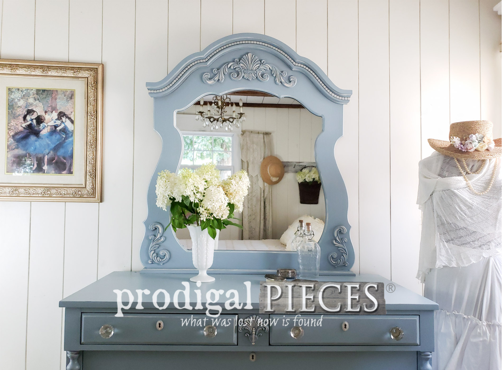 Featured Upcycled Dresser & Mirror ~ A Mis-Matched Pair Finds New Life by Prodigal Pieces | shop.prodigalpieces.com