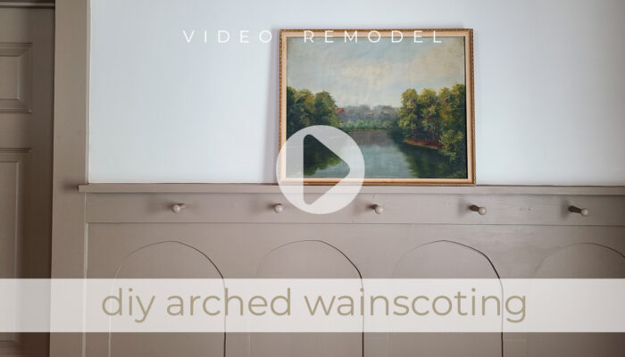 Video Tutorial of DIY Arched Wainscoting by Livin' Real with Larissa | livinrealwithlarissa.com #livinrealwithlarissa