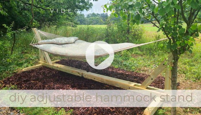 Video Vlog DIY Adjustable Hammock Stand with Build Plans by Livin' Real with Larissa | livinrealwithlarissa.com #livinrealwithlarissa