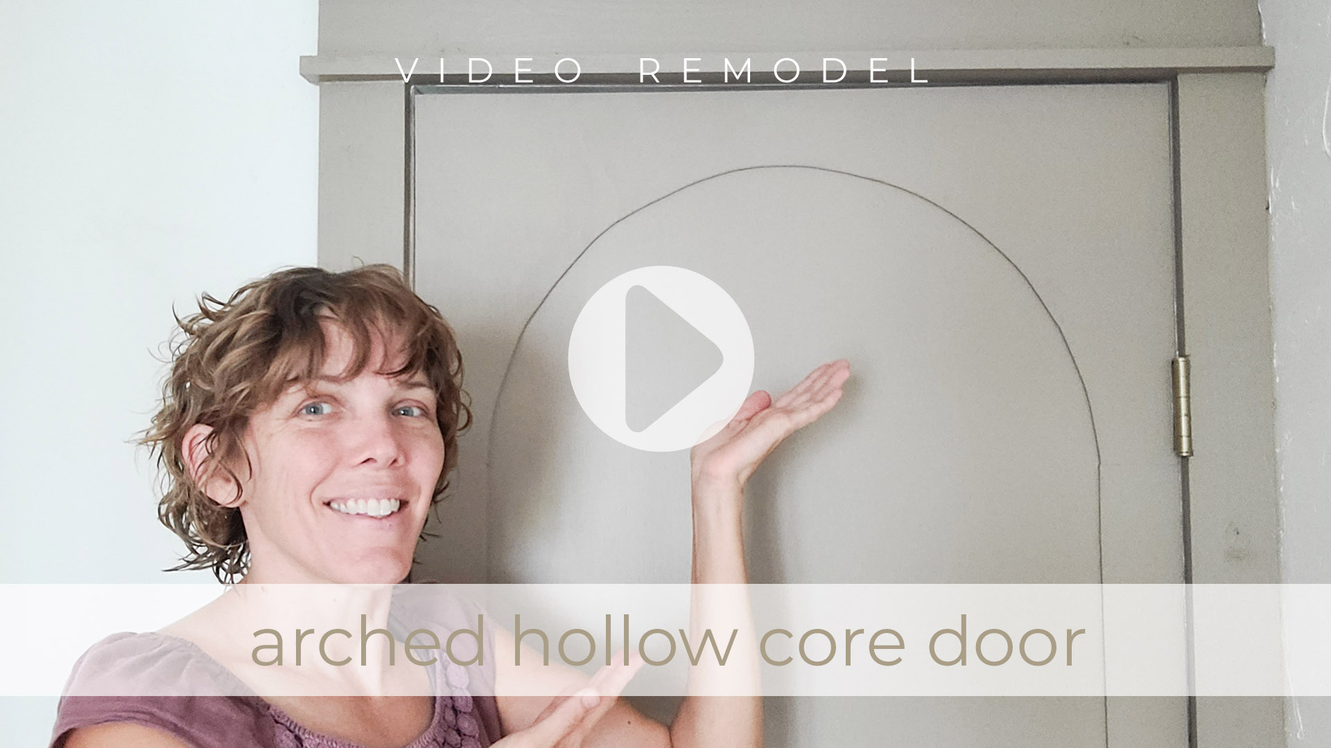 Video Vlog of Arched Hollow Core Door DIY Tutorial by Livin' Real with Larissa | livinrealwithlarissa.com #livinrealwithlarissa