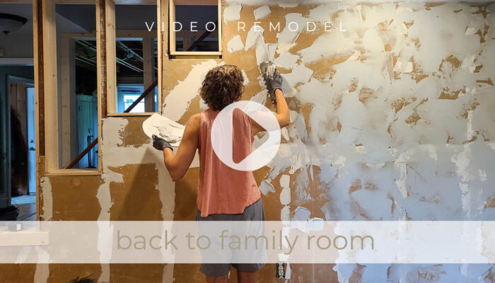 Video Vlog of DIY Accent Wall in Family Room Remodel by Livin' Real with Larissa | livinrealwithlarissa.com #livinrealwithlarissa