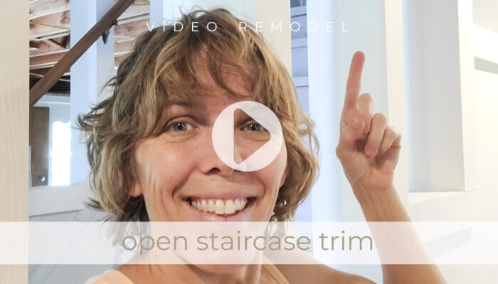 Video Vlog of Open Staircase Trim DIY Remodel by Livin' Real with Larissa | livinrealwithlarissa.com #livinrealwithlarissa
