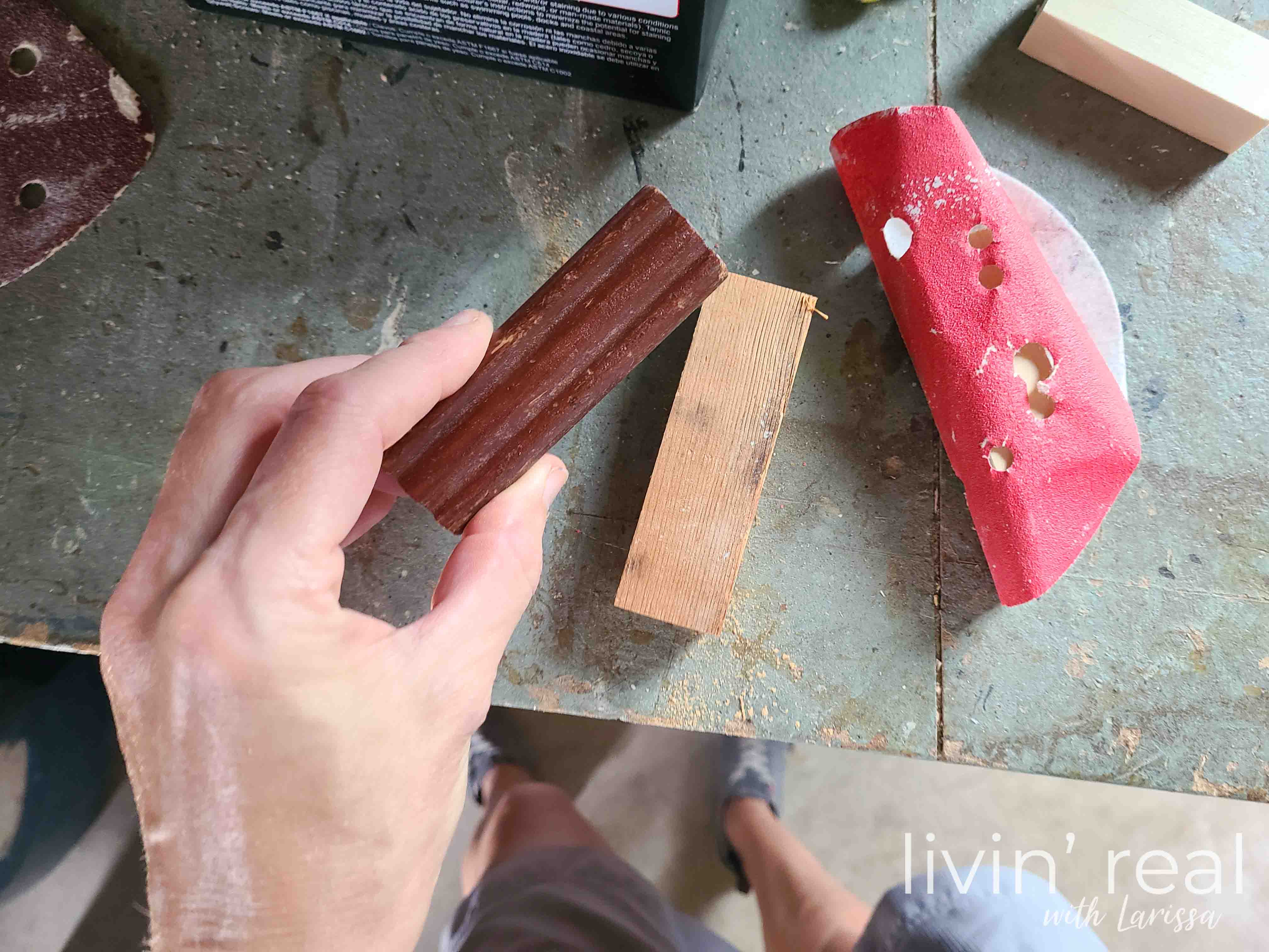 Making New Cabinet Handle | livinrealwithlarissa.com #livinrealwithlarissa Making New Cabinet Handle | livinrealwithlarissa.com #livinrealwithlarissa